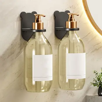 Universal Shower Gel buteliukų lentyna Reguliuojamas šampūno buteliukų laikiklis Rankinis muilo dozatorius montuojamas ant sienos