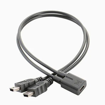 USB 2.0 mini 5-pin y skirstytuvo kabelis, įpurškimo liejimo USB mini 5 kontaktų keitiklis