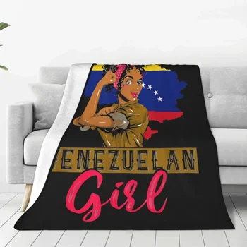Venesuelos išdidi flanelinė antklodė Moterys Merginos Venesuela Nuostabus mesti antklodę namams Viešbučio sofa 125*100cm Pliušinė plona antklodė