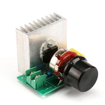 Volt reguliatorius vandens šildytuvo šilumos reguliavimo variklio greičio reguliavimui AC 220V 3800W SCR įtampos greičio reguliatoriaus termostatas