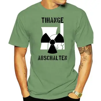 Vyriški marškinėliai trumpomis rankovėmis O-Neck Tihange Abschalten Akw Atom Kraftwerk Belgien Block Risse Brand vyriški marškinėliai