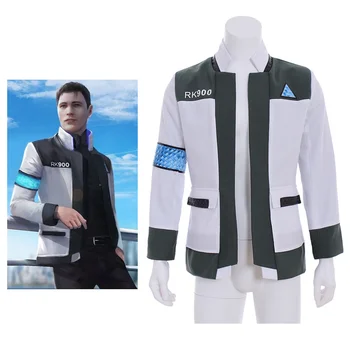 Vyrų žaidimas Detroitas tampa žmogumi Cosplay kostiumas Connor Cosplay RK900 uniforminis švarkas Connor RK900 paltų kostiumai