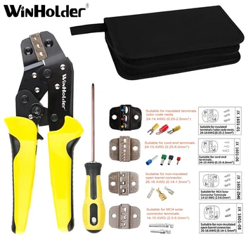 Winholder Professional 4 in 1 Wire Crimper Replės Reketavimo gnybtų gniuždymo įrankis Neizoliuotas atviros statinės izoliuotas JXD4