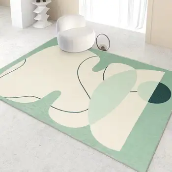 šiaurietiško stiliaus kilimai svetainei pūkuotas minkštas rūbinės kilimas namų plaunamas pliušinis grindų kilimėlis paprastas miegamojo dekoro lovos kilimėlis