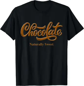 Šokoladas Natūraliai saldus trišakis Išdidi medvilnė Moteris Vyrai Moterys Medvilniniai marškinėliai trumpomis rankovėmis